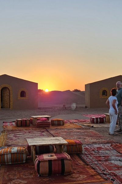 Lever de soleil au bivouac fixe